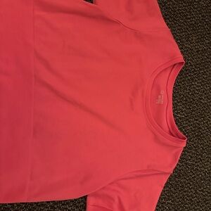 Aerie Offline Athletic Pink Short Sleeve T-Shirt Crop